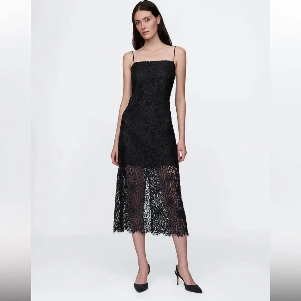 GAP | Dresses | Gap Lace Midi Dress Sz S | Poshmark
